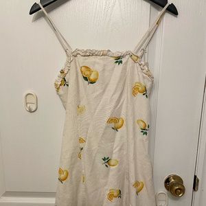 Maje Lemon Print Mini Dress in XS